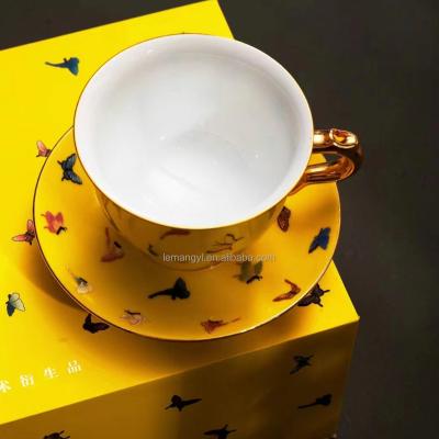 China Factory Price Viable Wholesale Ceramic Jingdezhen Porcelain Coffee Cup Coffee Cup and Saucer Set for sale