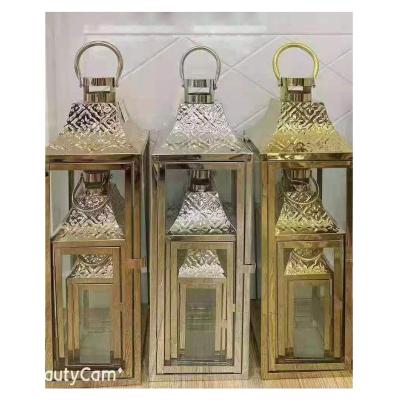 China Best Selling Home Decoration Amazon Decoration 3Pcs Metal Candle Lantern Home Set Metal Candle Lantern for sale