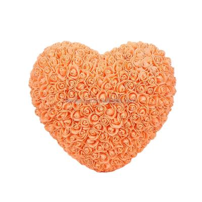 China Decoration & Gift Valentines Day Mothers Day Gift Preserved Artificial Flower Eternal Rose 3.5Cm Artificial Pe Foam Rose Head 30Cm Rose Heart for sale