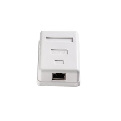 China Caja de montaje superficial RJ45 de plástico Cat6 1 puerto con conductor interno Tc en venta