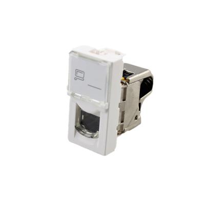 China RJ45 FTP Zinc Alloy Cat6A Networking Keystone Jack Wall Coupler in Different Colors for sale