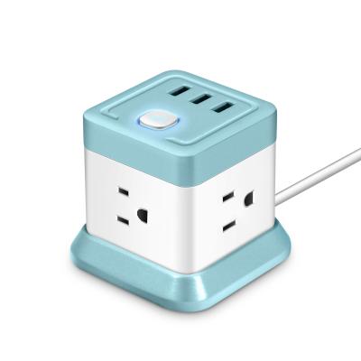 China Uitbreidingspoort 250V 10A 2 USB-poorten Universal Travel Mobile Multiple Plug Cable 1.8M Te koop