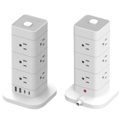 China 16awg*3 Reizen USB Power Tower Desktop Charger Station Met Switch Control en 1.8M Kabel Te koop