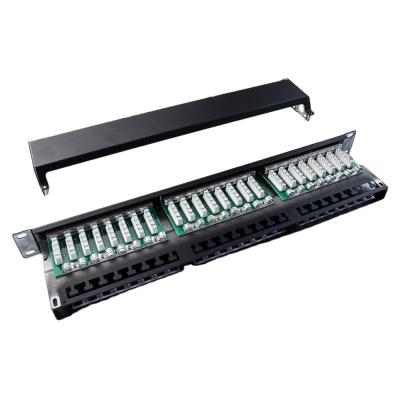 China 19 pulgadas 48 puertos UTP 1U Rack Mount Keystone Patch Panel para puertos de cableado Cat6 longitud en venta