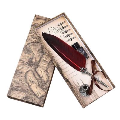 China Recyclable Classic Hot Sale Classic Traditional Design Gift Packaging Fountain Pen Gift Packaging Box With Luxury Insert for sale