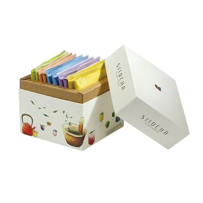 China Recyclable Custom Size Green Tea Gift Wrapping Paper Custom Size China Kraft Paperboard Cardboard Biodegradable Gift Packaging Box for sale