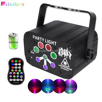 China 8 Eyes 8 Holes 120 Pattern RGBP LED RG Laser Party Suppliers With Remote Control Charging Disco Lights for sale