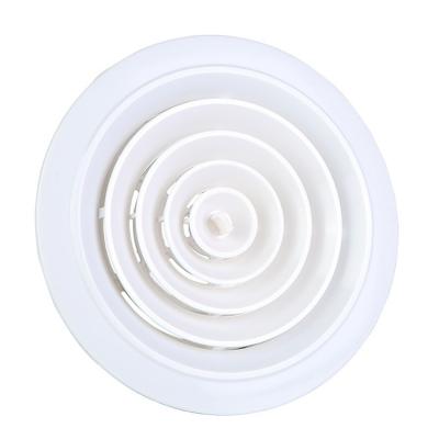 China HVAC Modern Ventilation Aluminum Round Circular Ceiling Vent Diffuser with Adjustable Butterfly Damper for sale