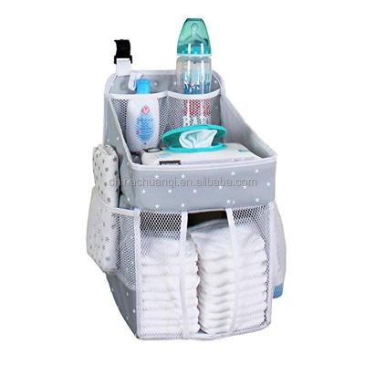 China Messenger Bags Baby Crib Diaper Cart and Hanging Diaper Organizer Storage For Baby Crib To Hang On Crib for sale