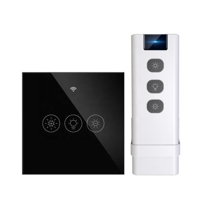 China Weaker APP WiFi RF433 Remote Control Smart Switch, EU Standard 86*86mm Tuya Life UK Smart APP, Touch Screen for sale