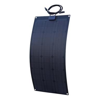 China Hot sale high quality mono crystalline silicon semi flexible 50w solar panel for sale