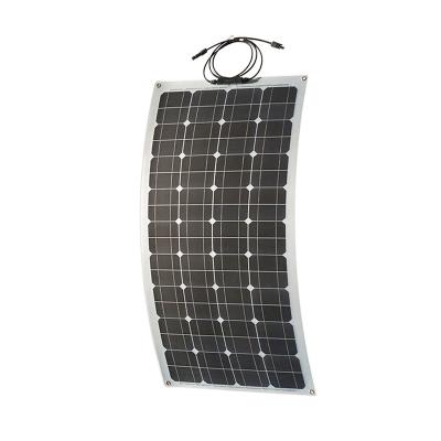 China Hot sale high quality mono crystalline semi flexible 100w monocrystalline silicon solar panel for sale