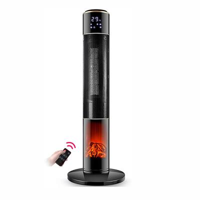 China 2000 Portable Heater Electric Fireplace Heater 3D Flame LED Display Room Temperature W PTC Carbon Radiator Fireplace Tower for Room, Home Indoor Outdoor for sale