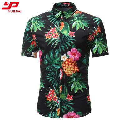 China Anti-pilling Summer Fashion Casual Floral Regular Plus Size Mens Clothing Hawaiian Shorts Sleeve Beach Shirts for sale