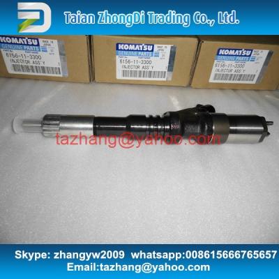 China Injector comum genuíno do trilho de DENSO 095000-1211 para o motor 6156-11-3300 de KOMATSU PC450-7 à venda