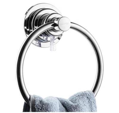 China Modern Drill Vacuum Suction Cup Towel Free Powerful Ring Shower Washcloth Hand Towel Round Holder for sale