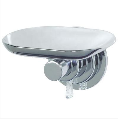 China Modern Stylish Suction Soap Dish For Shower Vacuum Suction Cup Soap Holder Powerful Bathroom Kitchen for sale