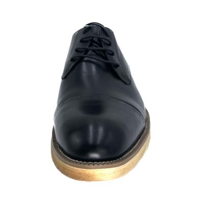 China 2023 New Arrival Breathable Men's Black Genuine Leather Wedding Shoes Unique Oxford Rubber Dres Stylish Shoes And Leather for sale