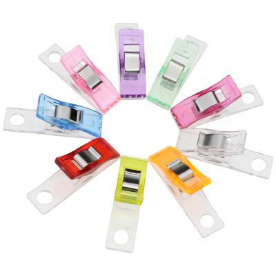 China Staple fabric; staple paper assorted colors transparent plastic staples plastic staples for patchwork sewing crafts for sale