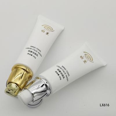 China Cosmetic Face Cream Packaging Tube Luxury Logo 50ml Cosmetic Laminated Sunscreen Tube Custom Tube Design for sale