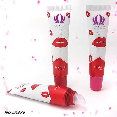 China Lip Gloss Filling Beautiful Empty Lip Gloss Tube 10ml Voucher Lip Gloss Container Red Custom Logo for sale