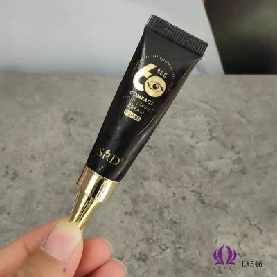 China Cosmetics D16mm 5g Cosmetic Facial Cream Plastic Needle Nose Black Tube for sale