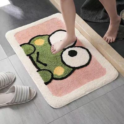 China Washable Customize Bathroom Absorbent Door Cardboard Mat Cover Area Rug Household Dry Acrylic Floor Mat Rug for sale