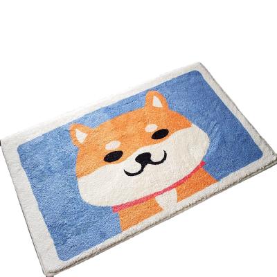 China 40x60cm Comfortable Soft Washable Absorbent Bathroom Floor Custom Printed Non-Slip Door Mat For Sale for sale