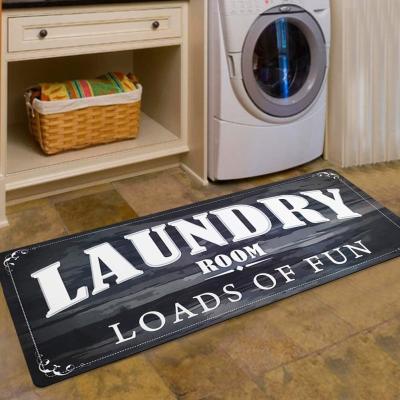 China Wholesale Custom Washable Non Slip Washable Laundry Room Rubber Mat Kitchen Blanket Runner Rug For Sale for sale