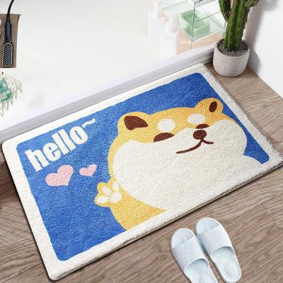 China Washable Living Room Beautiful Non-Slip Cardboard Pashmina Custom Design Carpet Cover Cut Floor Door Mat Rugs for sale