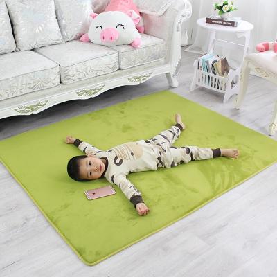 China Soft Thick Absorbent Carpet Blanket Baby Room Mat Coral Velvet Mat Anti-Slip Bedroom Rug zu verkaufen