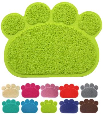 China Wholesale Stain Resistant Pet Food Mat for Dogs and Cats Waterproof Non-Slip PVC Pet Mat Bowl Dog Feeding Mat for sale