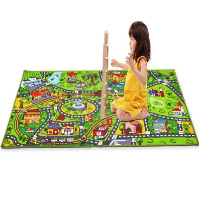 China Toy Kids Educational And Infant Custom Soft Anti Skid Kids Play Room Road Traffic Game Blanket Floor Mat Mat For Kids Education for sale