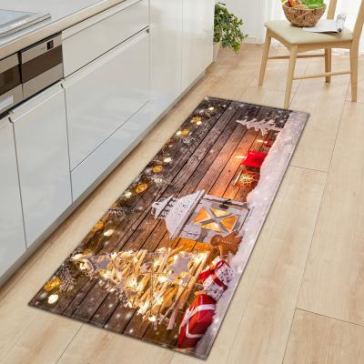 China High Quality Custom Kitchen Non-Slip Mat Entrance Doormat Christmas Decorations Floor Carpet Home Non-Slip Cover for sale