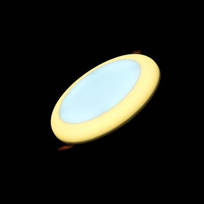 China Home Double Color Lighting 7w 12w 18w 30w Dimmable Color Changing Led Ceiling Panel Light Recessed Square Led Lamp for sale