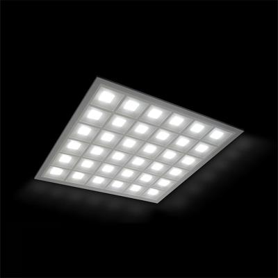 China Home Office PC Optical Lens 60x60 LED Panel Design Ultra Light No Dark Space PC Nano Reflector 600x600 LED Long Lifespan Ceiling Panel Light for sale