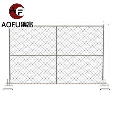 China Easily Assembled Movable Portable Iron Canada Security Fencing Metal Temp Barrier 6x12 Portable Temporary Barrier Panels For Construction Site for sale