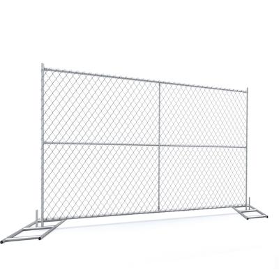 China Easily Assembled Driveway Construction Metal Chain Link Fence Panels Stand Up Temporary Canada Galvanized Temporary Pool Fencing for sale