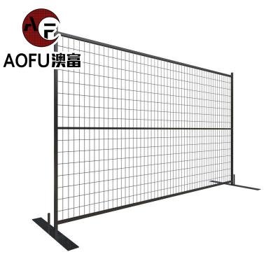 China USA Construction Easily Assembled External Modular Portable Folding Safety Fence Pool Galvanized Safety Temporary Fencing Panel for sale