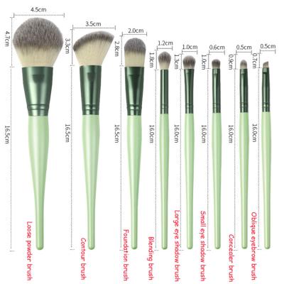 China Custom Makeup Brush Set 8 Pcs Mini Flat Brush Eyeshadow Makeup Brush Set Makeup Brush Set for sale