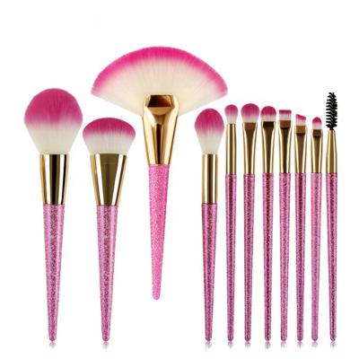 China Angular Blush Bling Makeup Brush Set Mounted Makeup Brush Set for sale