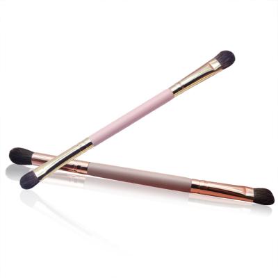 China Angular Blush Pink Short Handle Eyeshadow Makeup Brush Private Label Makeup Brushes for sale