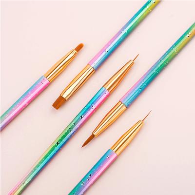 China Easy Apply 3d Nail Art Brushes Brush Pure Kolinsky Acrylic Nails Custom Kolinsky Nail Brush for sale