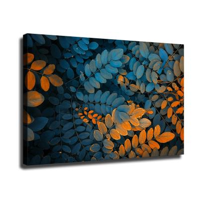 China Waterproof+ECO-Friendly Scenery Landscape Beautiful Other Green Plant Art Leaf Painting Gold Abstract Oil Painting Superb Orange Realistic Modern Wall Canvas for sale