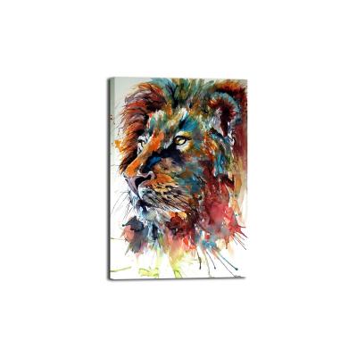 China Waterproof+ECO-Friendly Decoration Canvas Wall Art African Animal Lion Painting For Bedroom for sale