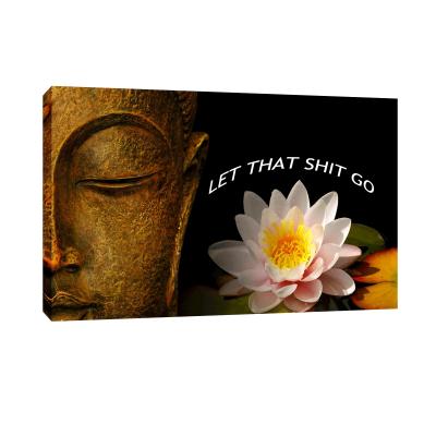 China Waterproof+ECO-Friendly Vintage Decoration Other Meditation Poster Buddha Hand Painted Art Meatiriol Painting For Wall for sale