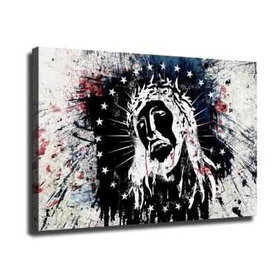 China Abstract Poster of Waterproof+ECO-Friendly Vogue Art Canvas Print Wall Christian Jesus Oil Painting Of Christ for sale