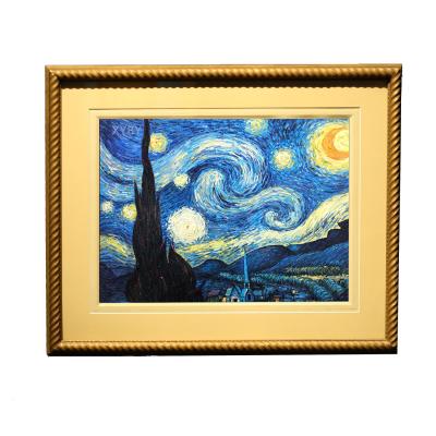 China Waterproof+ECO-Friendly Art Canvas Oil Reproduction Famous Starry Night Van Gogh Painting Vintage Abstract Poster Other Custom for sale