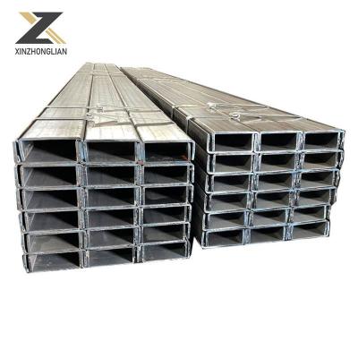 China 40-550mm Hot Rolled C Channel Steel A36 S235JR Q235 SS400 Galvanized Steel U Beam Channel for sale