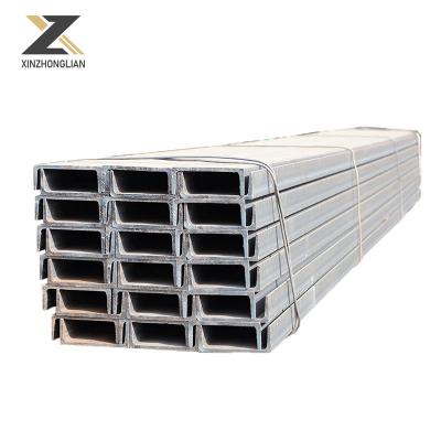 China Galvanized Carbon Material U Shape Hot Rolled C Channel Steel with 40-550mm Width for sale